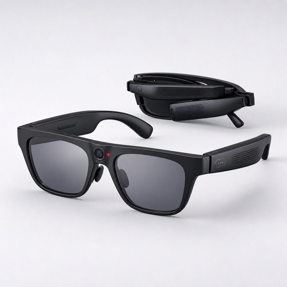 12MP 4K AI smart glasses for wholesale vlogging and translation