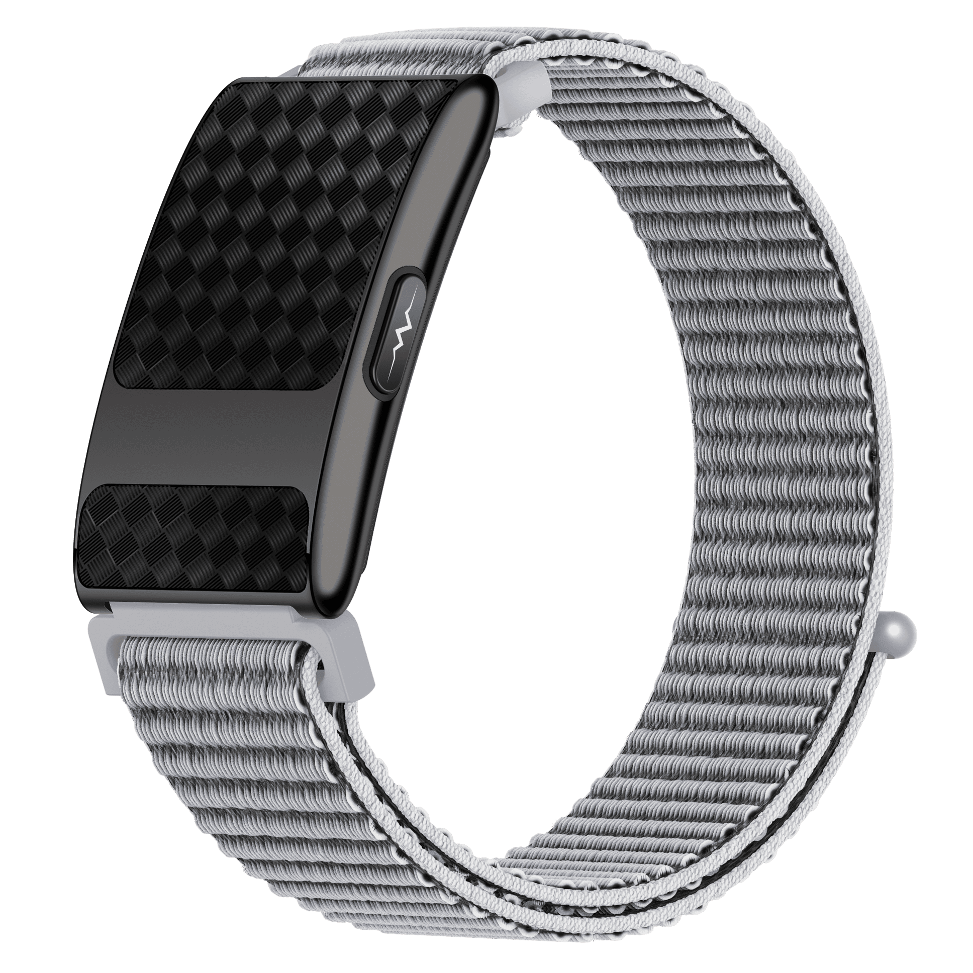 tk35_10_4 TK35Pro silver bracelet with gray woven strap